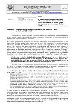 circolare iscrizioni scuola secondaria 2015 csc