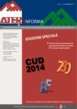 CUD 2014 703 - ATER di Belluno