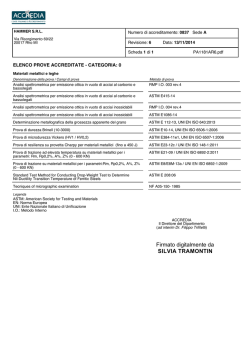 Elenco prove accreditate sito A