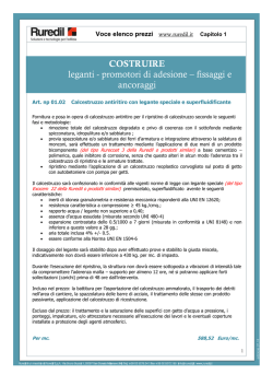 Cap 01 Costruire NP 01.02 Exocem 22 Voci Capitolato