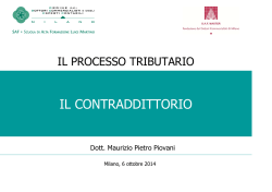 Il contraddittorio a cura di Maurizio Pietro Piovani