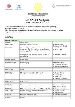 Agenda 5&deg; Workshop DM-CNS