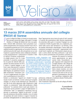 13 marzo 2014 assemblea annuale del collegio ipasvi di varese