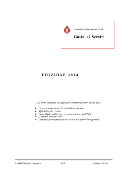 ANALISI CLINICHE ARENULA S