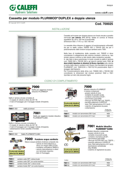 Cassetta per modulo PLURIMOD&reg; DUPLEX a doppia utenza Cod