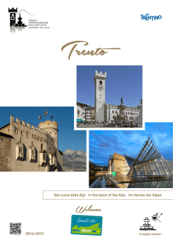 Brochure Trento 2014 -15 - APT Trento, Monte Bondone, Valle dei