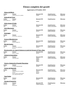 Elenco completo dei geositi