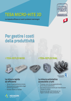 TESA MICRO-HITE 3D Per gestire i costi della