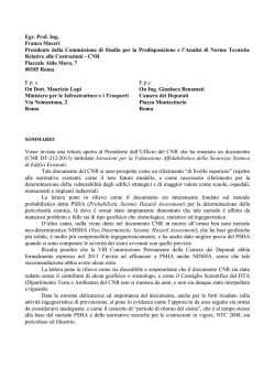 Egr. Prof. Ing. Franco Maceri Presidente della