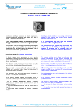 1 Ventilatori cassonati direttamente accoppiati CVD Box fans directly