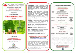 Programma - Ordine degli Architetti di Firenze