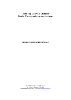 Ing. Gabriele Ghilardi - Impianti per il risparmio energetico