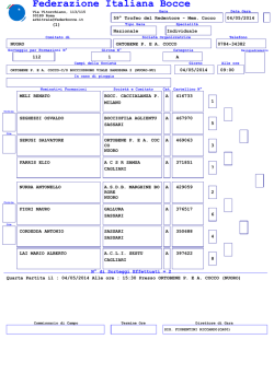Sorteggio - Federazione Italiana Bocce