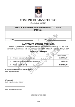 CSA (a corpo) - Comune di Sansepolcro