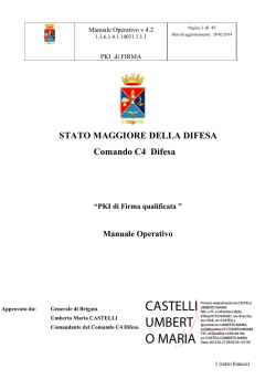 Manuale Operativo Firma Digitale