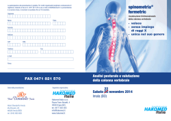 Analisi posturale e valutazione della colonna vertebrale