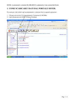 1. COME SCARICARE I DATI DAL PORTALE SISTER.