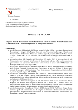 DCA_45_2014 rete laboratoristica