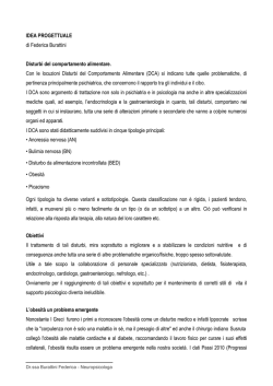 Con le locuzioni Disturbi del Comportamento Alimentare (DCA), o