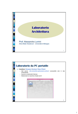 Esercitazioni Architettura