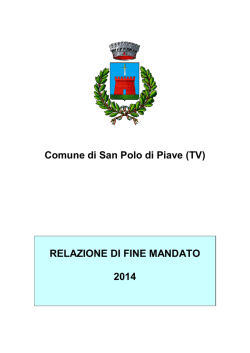 Comune di San Polo di Piave (TV) RELAZIONE DI FINE MANDATO