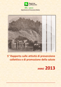 5° Rapporto sulle attività di prevenzione collettiva e di