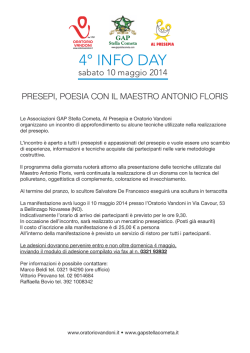 4&deg; INFO DAY - GAP Stella Cometa