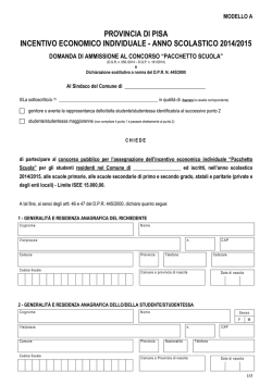 Modulo di domanda - Unione Colli Marittimi Pisani