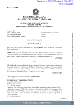 scarica la sentenza - Giurisprudenza delle imprese