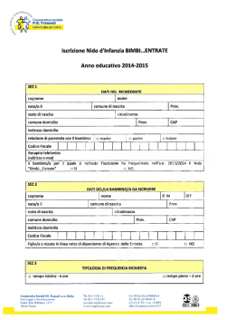 Scheda Iscrizione Nido 2014-2015