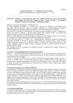 Schema delibera Consiglio Comunale adozione