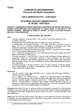 Determina Servizio Amministrativo n°06/2014