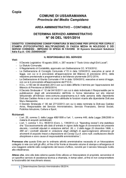 Determina Servizio Amministrativo n&deg;06/2014