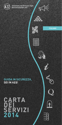 CARTA DEI SERVIZI 2014 - Autostrada del Brennero