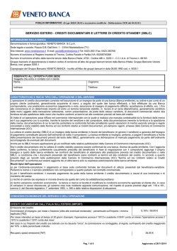 crediti documentari e lettere di credito standby (sblc)