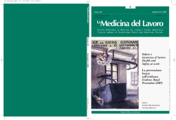 Supplemento 1-2009 &ndash; Salute e sicurezza al lavoro