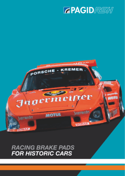 Catalogo Pagid RSH Storiche 2014