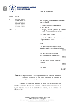 Nota Prot. n. 57276 / RI del 6 giugno 2014 - Assistenza on-line