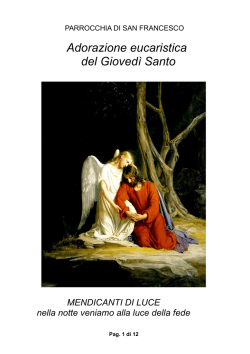 Adorazione eucaristica del Gioved&igrave; Santo