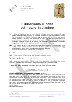 Rinnovo delle promesse battesimali - I siti personali