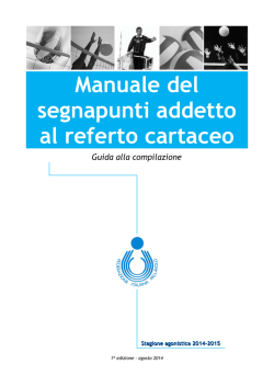 Manuale del segnapunti addetto al referto cartaceo