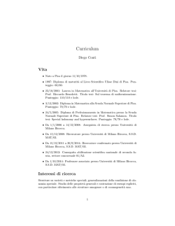 Curriculum - Seminari di Equazioni Differenziali e Sistemi Dinamici