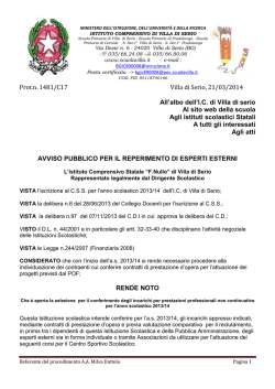 BANDO ESPERI per corso arrampicata sec villa