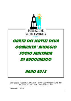 CSS BUCCINASCO 2014 bis Pdf - Fondazione Sacra Famiglia Onlus