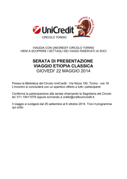 serata presentazione viaggio in etiopia