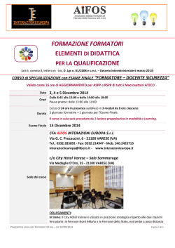 Scarica Programma del corso Formato ( PDF )