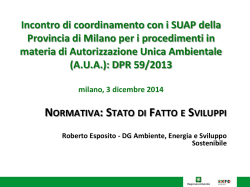 Normativa: stato di fatto e sviluppi