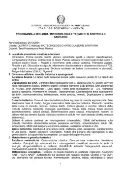 Microbiologia - IISS S. B. Boscardini