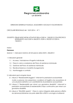 Circolare n&deg; 1 15/01/2014