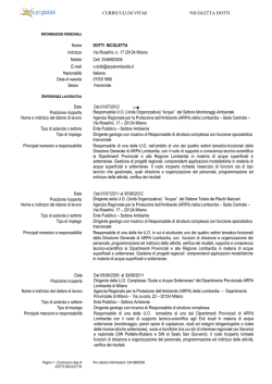 formato europeo per il curriculum vitae